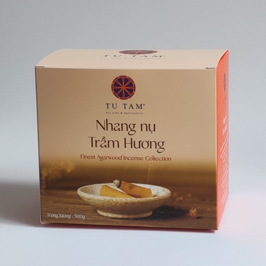 Trầm Nụ Trầm Hương Thiện Sanh - Mùi Hương Ngọt Dịu, Nụ Tháp Lớn, Hộp 500g Dùng Xông Phòng, Thờ Cúng, Chánh Điện 25-30p