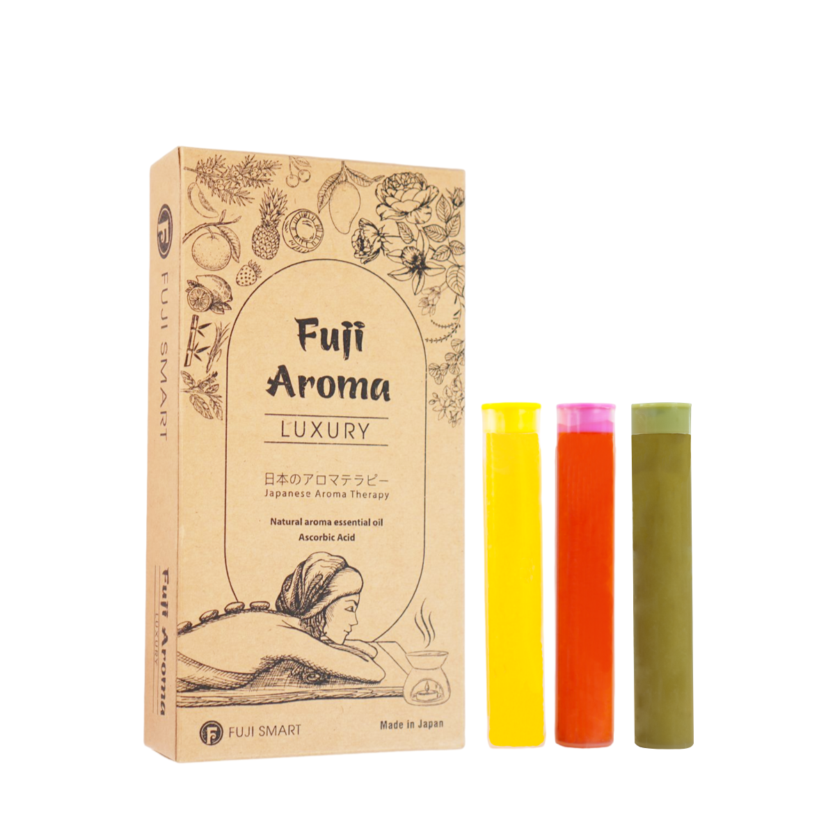 Combo 3 lọ tinh dầu máy tắm Onsen Fuji Smart JP Nhật Bản cao cấp - Hương thơm độc đáo giúp thư giãn giảm stress cùng Vitamin C làm đẹp da - Hàng chính hãng