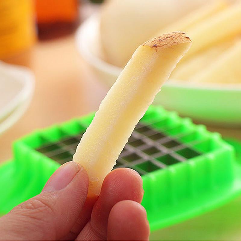 Stainless Steel Potato Slicer Fries Vegetable Cutter Chopper Chips Making Tool Potato Cutting Fries Tool Kitchen Accessories