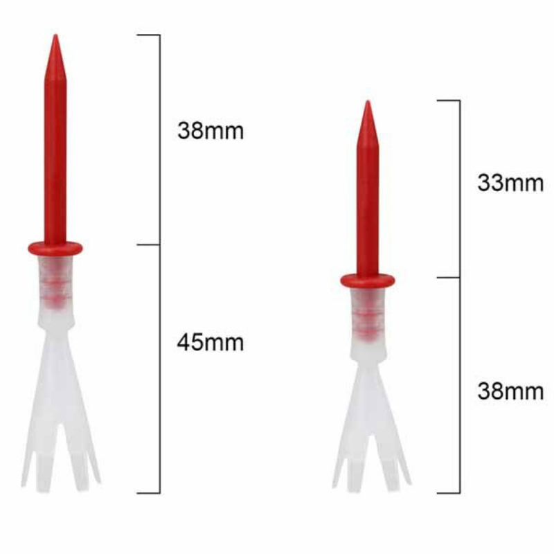 12 máy tính màu hỗn hợp 3 1/4 inch golf tees 3,25 '' tee 4 yard golf tees nhựa ít ma sát cung cấp phụ kiện golf Color: 70MM MIX