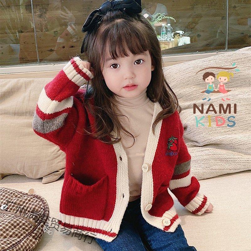 Áo khoác cardigan len dệt kim mặc xuân thu đáng yêu cho bé gái (hàng quảng châu cao cấp)