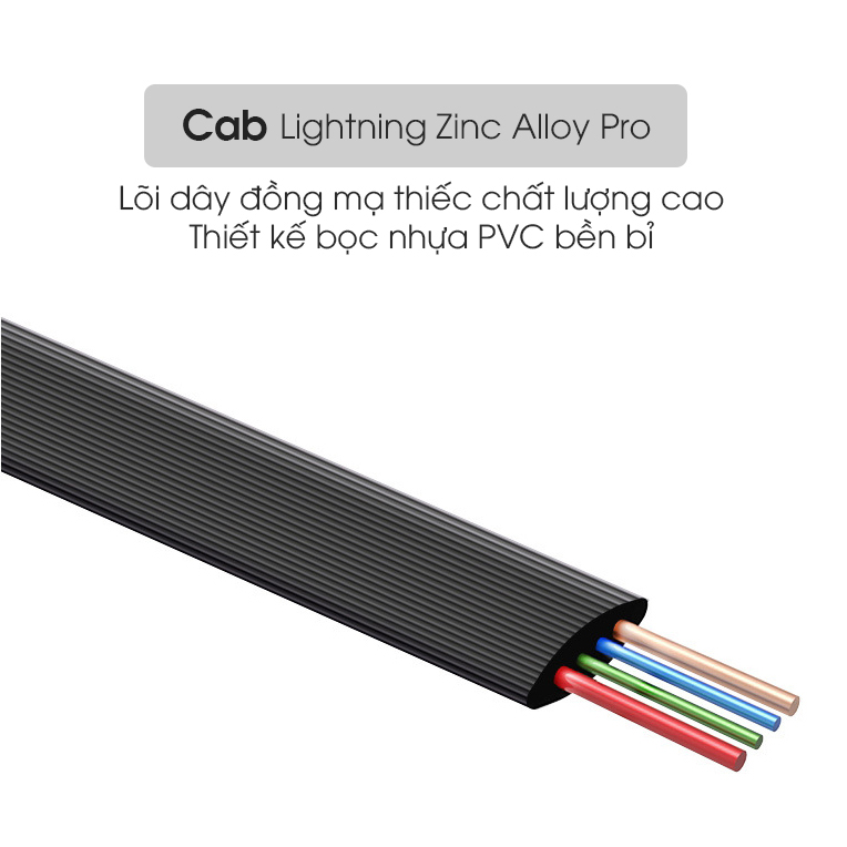 Dây Cáp Sạc Nhanh Lightning LED Zinc Alloy Pro (Dành Cho Điện Thoại Iphone, Ipad) - DT038