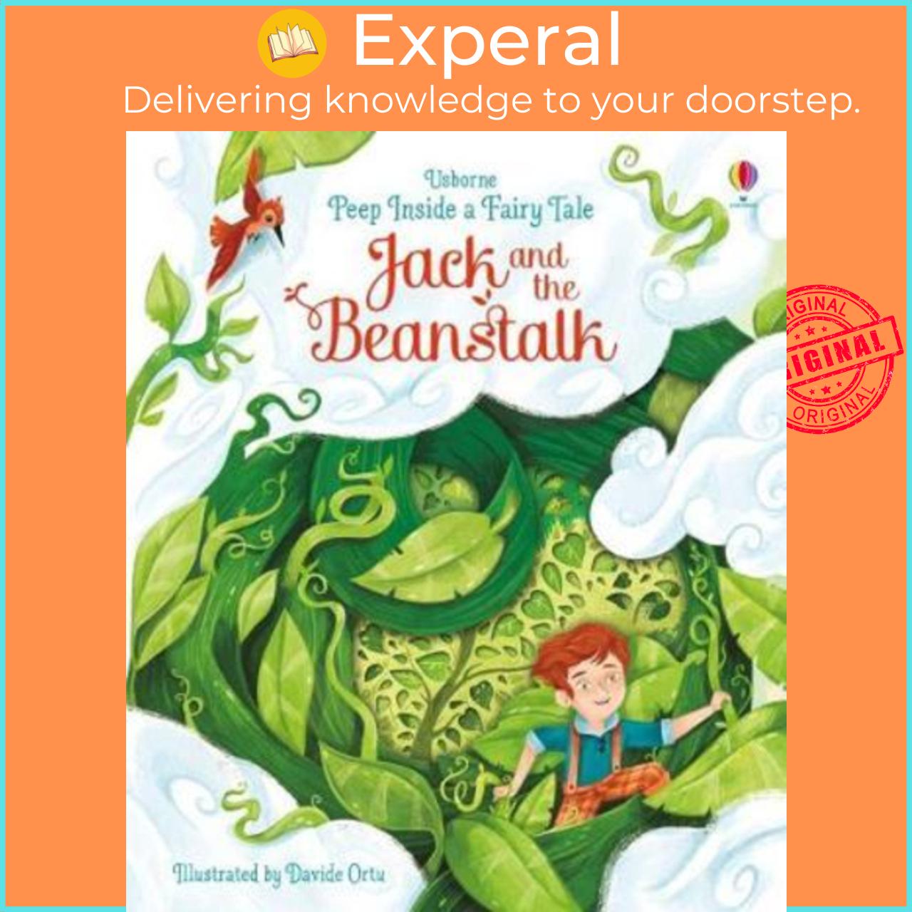 Sách - Peep Inside a Fairy Tale Jack and the Beanstalk by Anna Milbourne (UK edition, paperback)