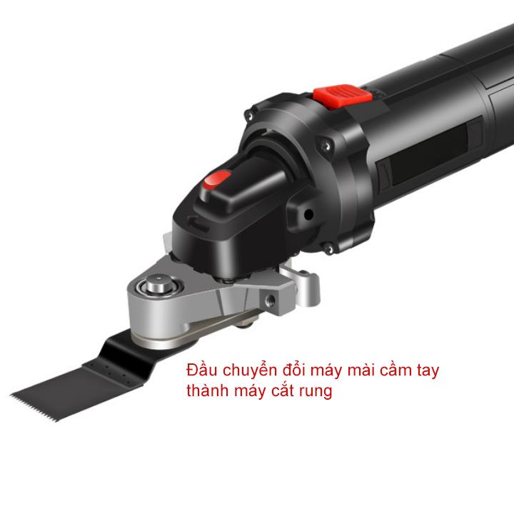 Bộ chuyển đổi máy cắt cầm tay (trục D10mm) thành máy cắt rung, tặng kèm 2 lưỡi 1 đầu mài và phụ kiện