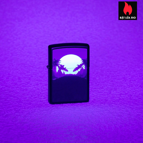 Bật Lửa Zippo 49809 – Zippo Sunset Black Light Design Black Lighter Black Matte