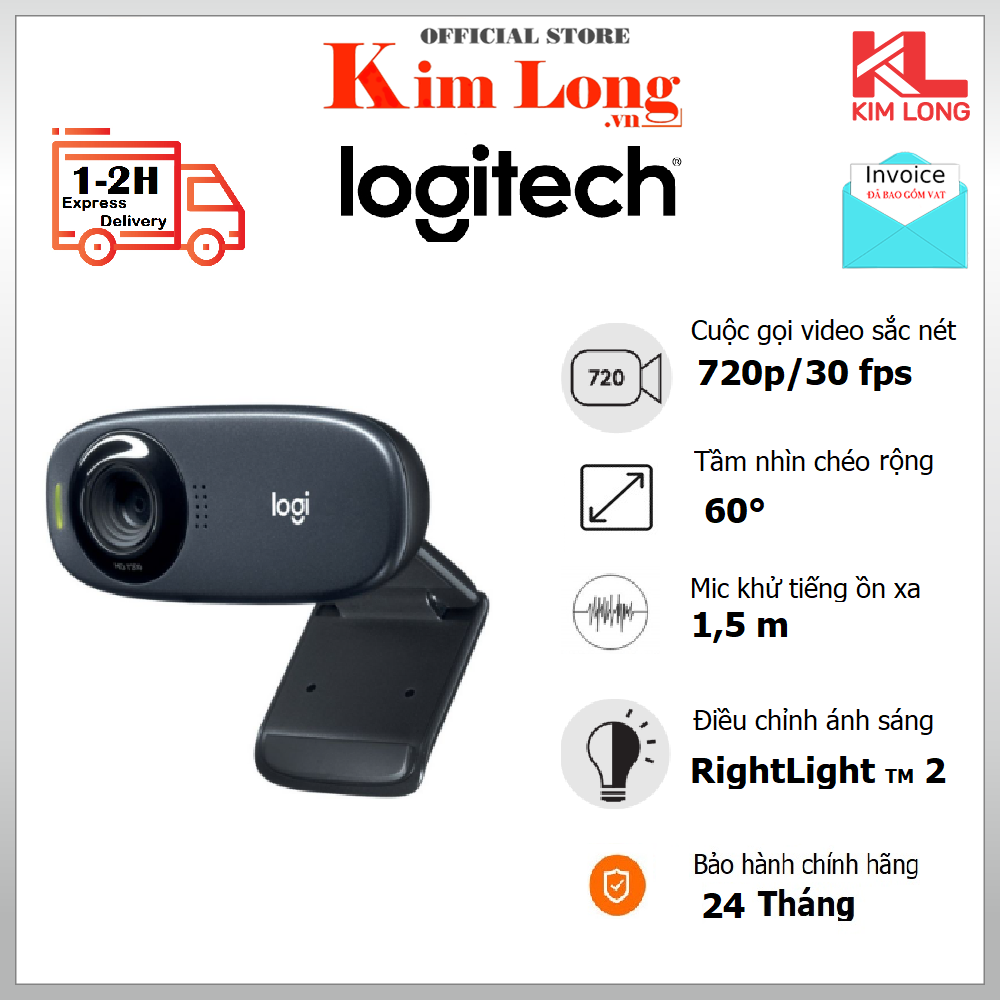 Webcam Logitech C310 HD Fluid Crystal - Hàng chính hãng