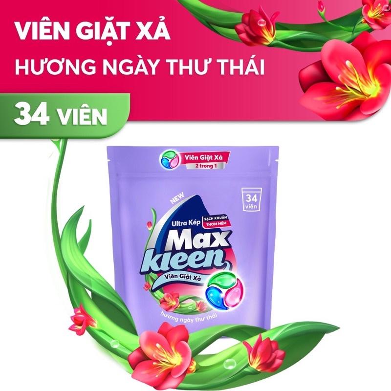 Túi Viên Giặt Xả MaxKleen 2 Trong 1 (34 Viên/Túi)