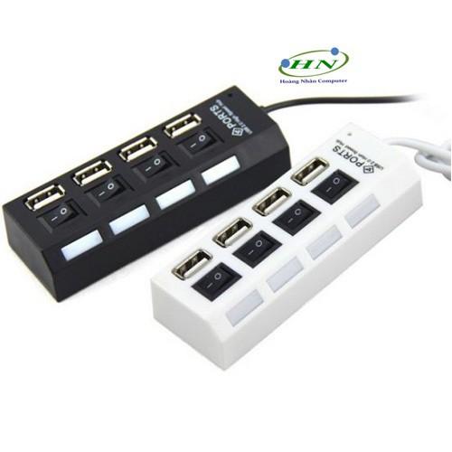 Thiết bị chia cổng USB 4 cổng có công tắc - HÀNG CHÍNH HÃNG