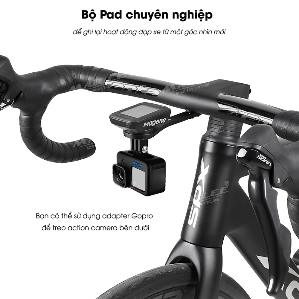Giá đỡ đồng hồ đo/ đèn pin cho xe đạp đa năng YQ-2006 mở rộng gắn tay lái, tiết kiệm không gian, chất liệu nhôm phù hợp với xe đạp touring - Mai Lee