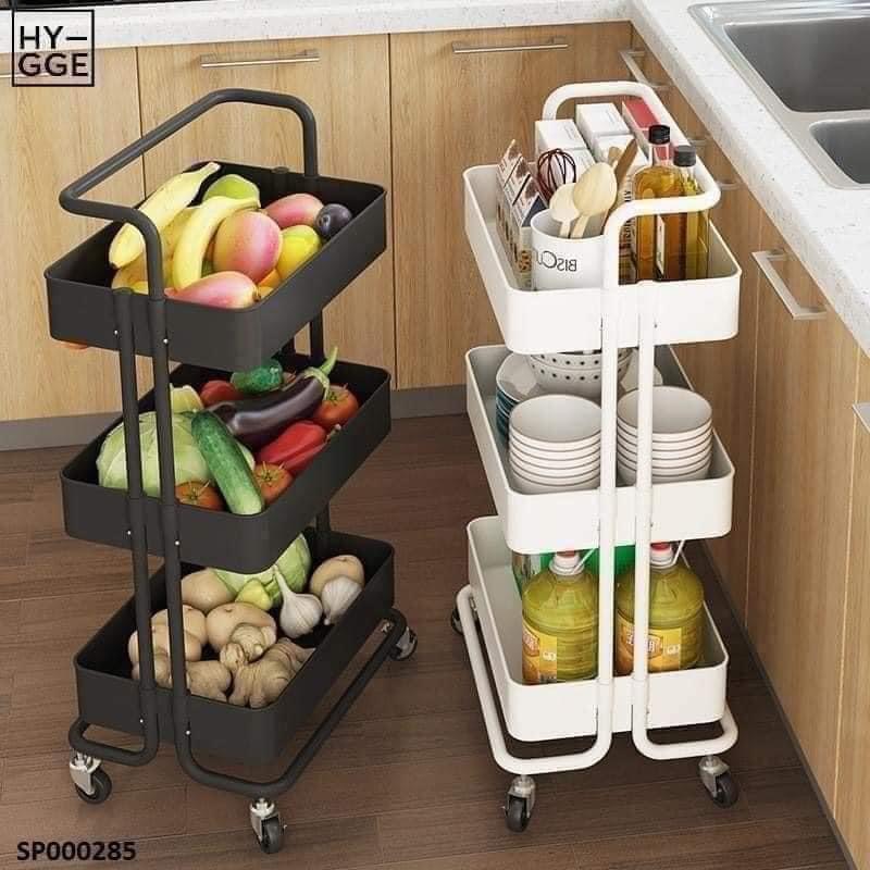 Kệ 3 tầng bánh xe