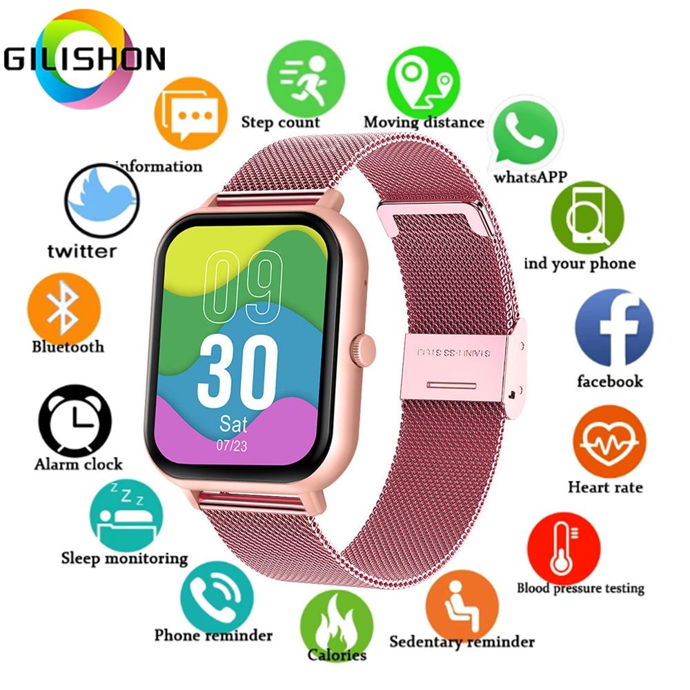 Bluetooth mới gọi smartwatch Women Full Touch Màn hình thể thao Thể dục IP67 Đồng hồ thông minh chống thấm nước cho đồng hồ nam Android