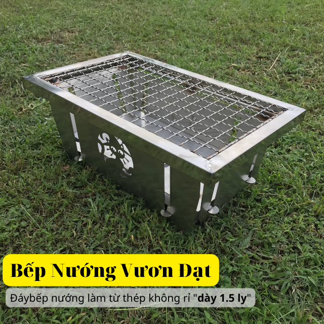 Bếp Nướng Than Hoa Inox 304 | Chuyên dùng để bàn quán ăn