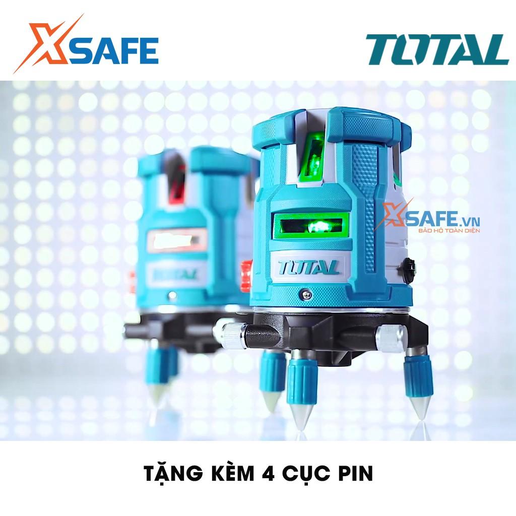 Máy đo mức cân bằng tia lade TOTAL TLL305205 Phạm vi làm việc 0 ~ 20 m, thước ke góc 1 tia ngang, 4 tia dọc