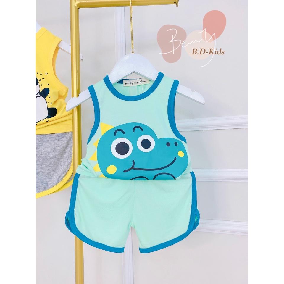 Bộ ba lỗ thun lạnh in hình quần vát cho bé trai bé gái từ 7-27kg - hàng Minky Mom mềm mịn mát