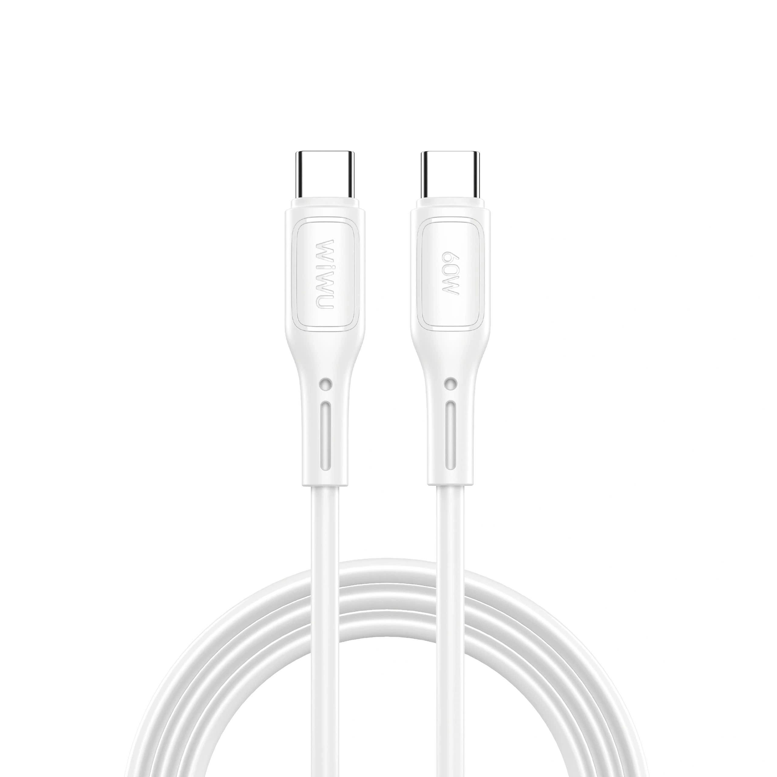Bộ cóc củ dây sạc nhanh 65W USB C kèm dây Type C to Type C 60W PPS chống cháy hiệu WIWU GAN ESSEN Fast Charger cho iPhone 6 15 14 13 12 11 ProMax cho iPad Pro Air 10.2 9.7 10.5 11 12.9 13 inch S24 S25 cho Macbook cho Laptop Find Flip Fold - Hàng nhập khẩu