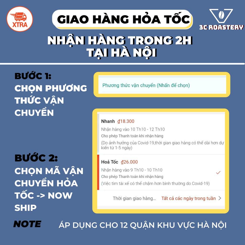 Cà phê CREAMY Robusta RANG VỪA (ĐẮNG NHẸ) 100% Fine Robusta nguyên chất rang mộc GU TRUYỀN THÔNG 3C Roastery