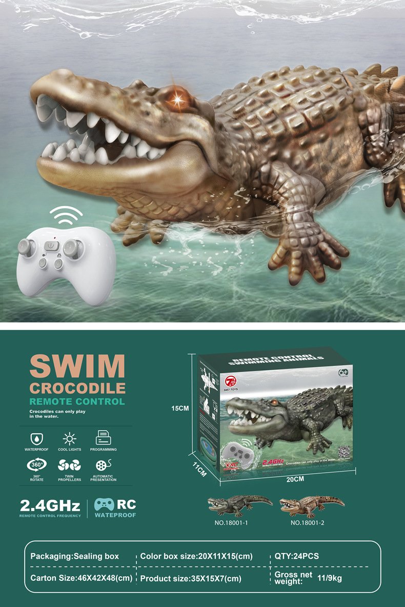 Cá Sấu Xanh Ghi-Nê Điều Khiển Từ Xa Croc Under Toy
