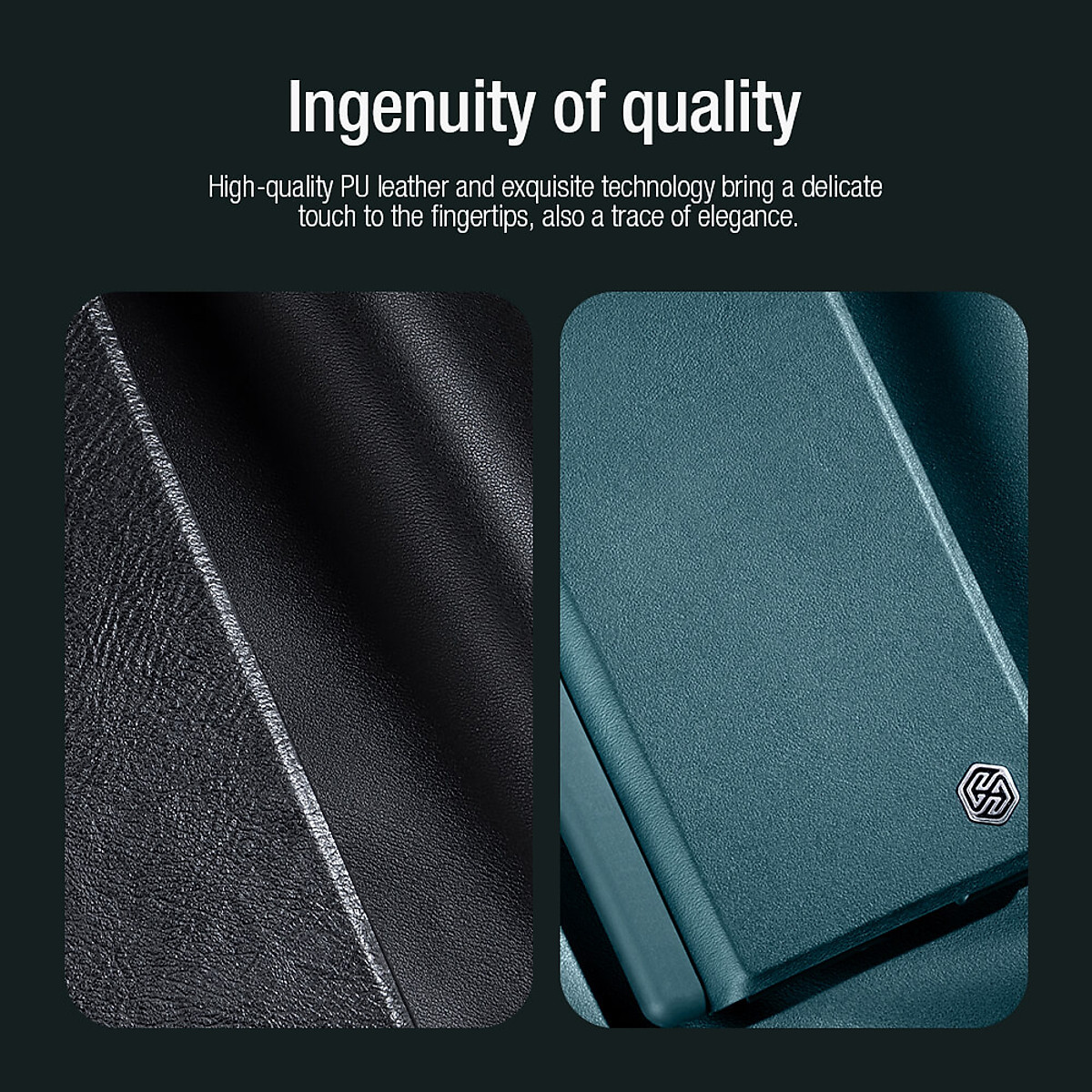 Case bao da chống sốc cho Samsung Galaxy Z Fold 4 trang bị nắp bảo vệ Camera và ngăn đựng S-Pen hiệu Nillkin Qin Pro - Hàng nhập khẩu