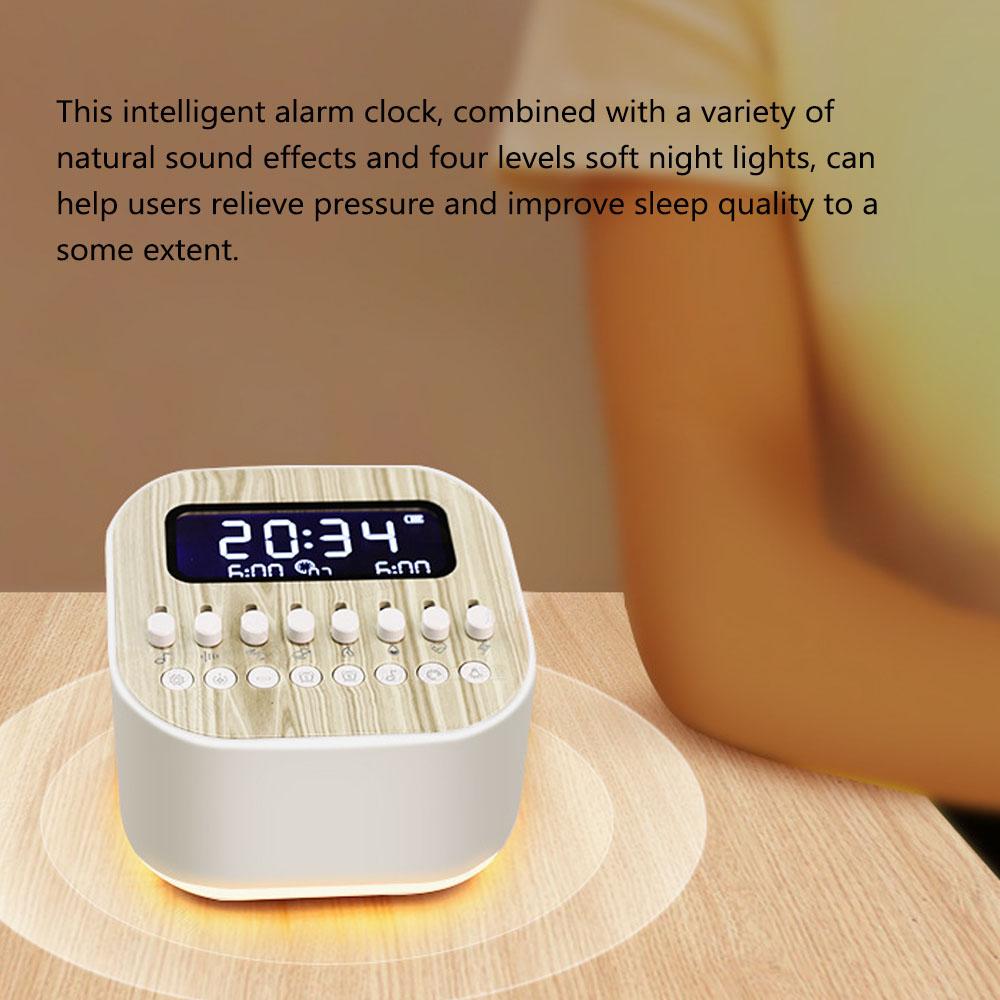Đồng hồ báo thức điện tử thông minh có phát nhạc, thư giãn