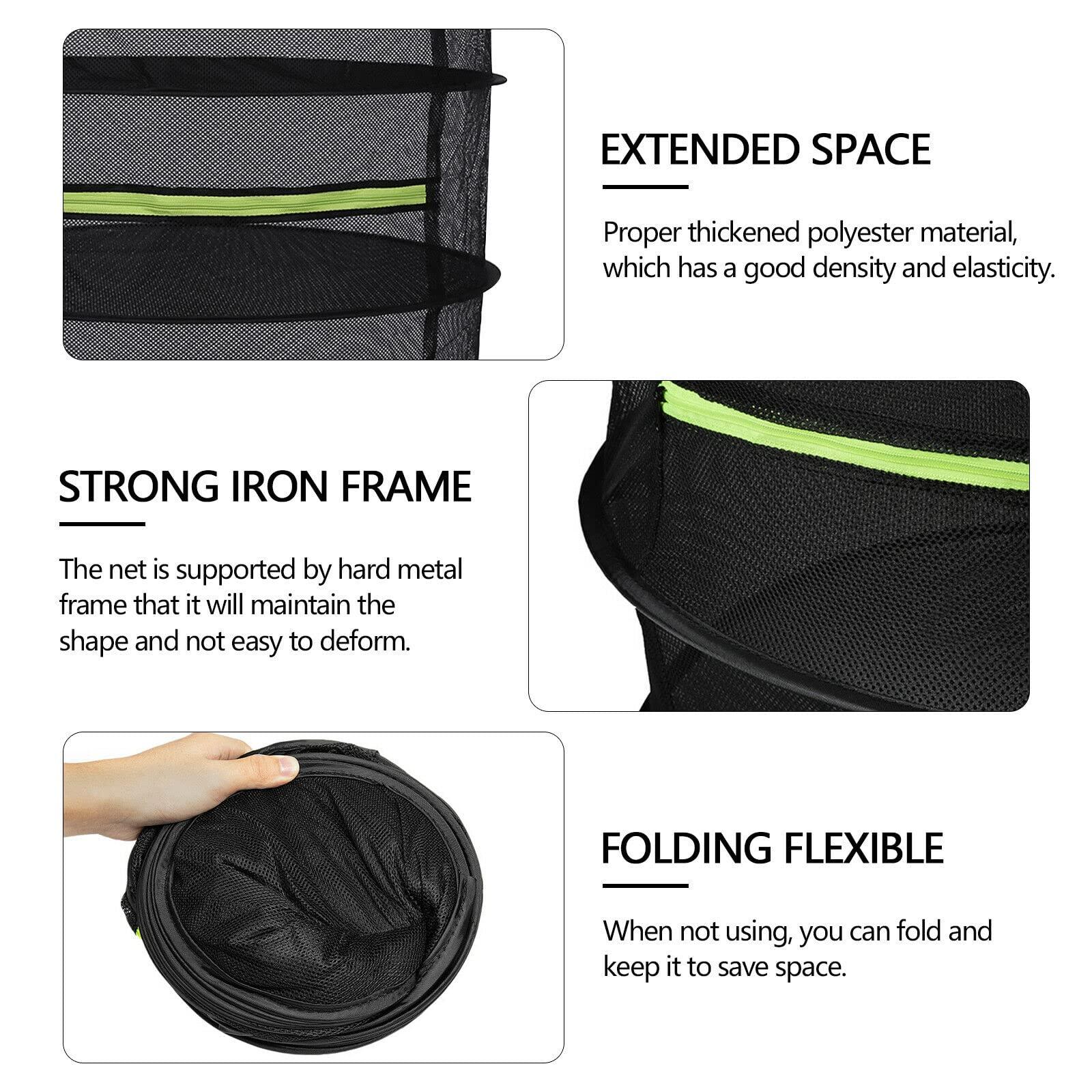 Máy sấy thảo dược 4 -Layer với khóa kéo, giỏ có thể gập lại trong vườn đan,