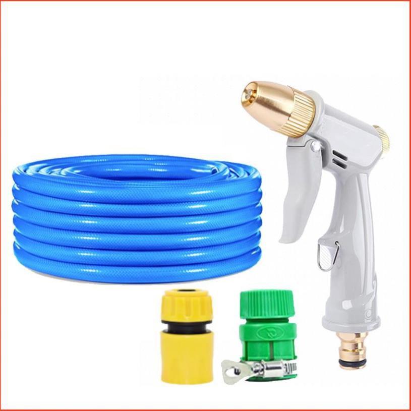 Bộ dây vòi xịt nước rửa xe, tưới cây tăng áp 3 lần, loại 15m  206846