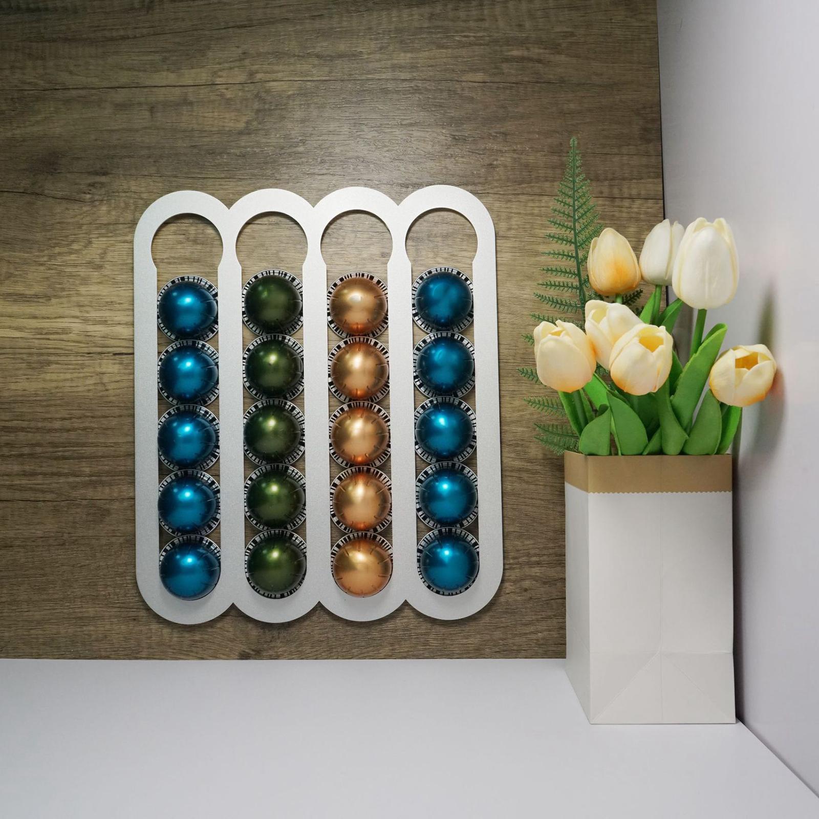Coffee Pod Holder Shelf Organizer Rack Dispenser for Cafe Countertop Bar
