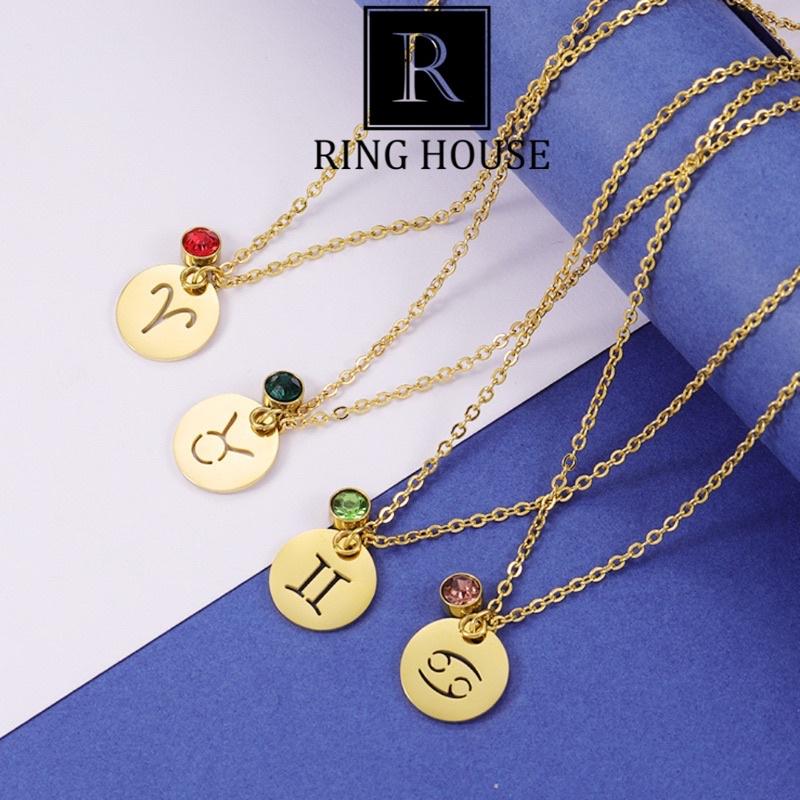 Dây chuyền nữ nam dây chuyền nhóm 12 cung hoàng đạo đẹp Ring House