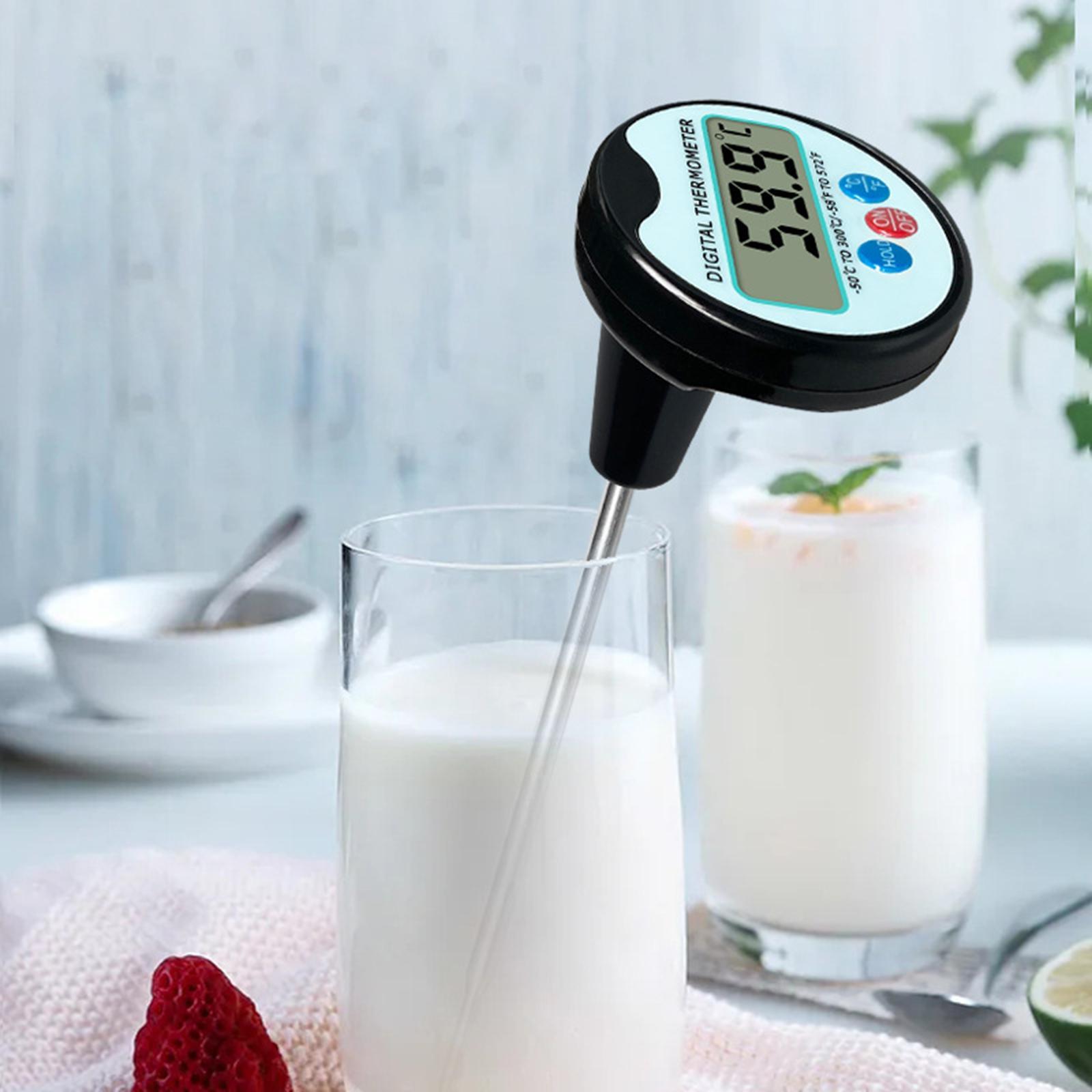 Portable Meat Thermometer Accessories °C/°F Cooking Tools LCD Screen Instant Read Baking Thermometer for Kitchen Deep Fry Milk Baking Oven