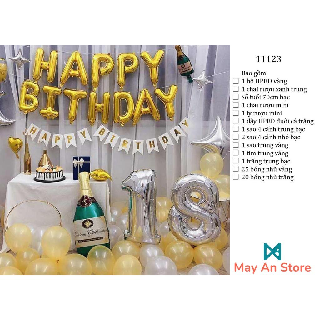 Combo bong bóng trang trí tiệc sinh nhật Năng Động - Trẻ Trung Party cho các bạn trẻ - Có đầy đủ phụ kiện
