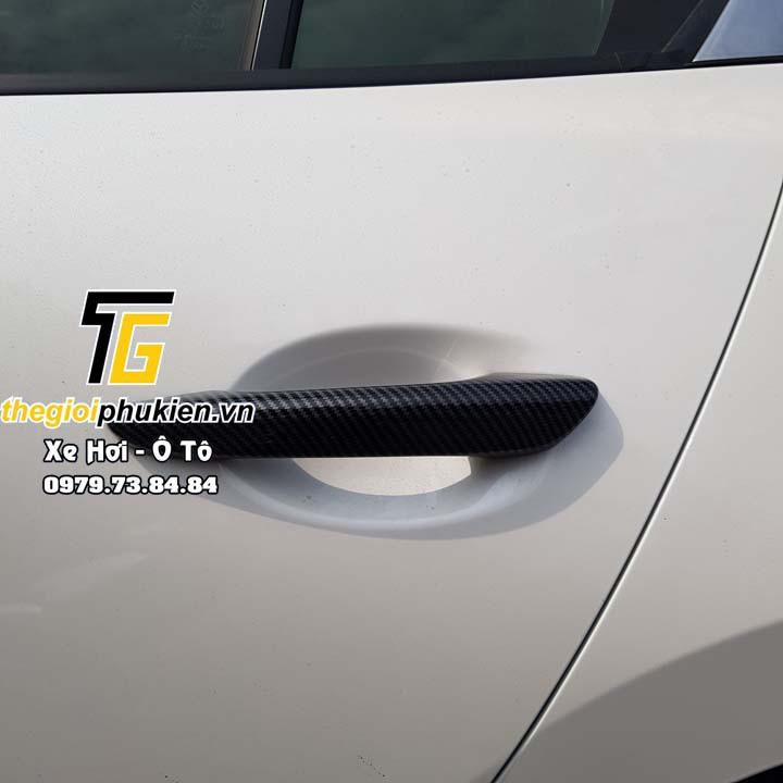 Bộ ốp tay nắm cửa dành cho xe Mazda 3 2020 vân Carbon