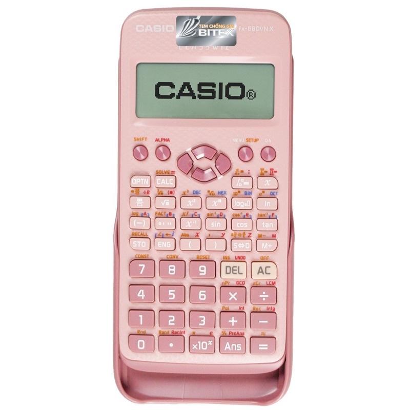 Máy Tính Casio Fx-580VN X Sắc Màu - Hồng Trẻ Trung