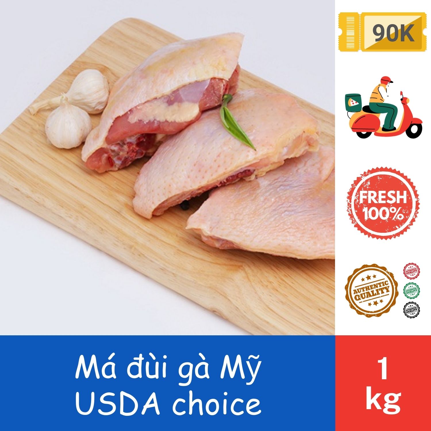 Má Đùi Gà Túi 1kg Premium - FoodPrime Market
