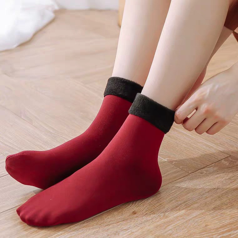 ComBo 2 Đôi Tất Nữ Lót Lông Tuyết Siêu Ấm Áp