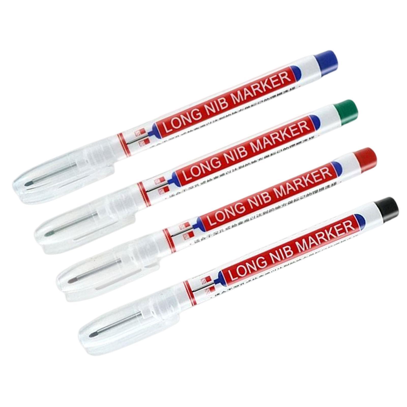 4Pcs Long Head Markers Woodworking Carpenter Painting Architect Quick Dry
