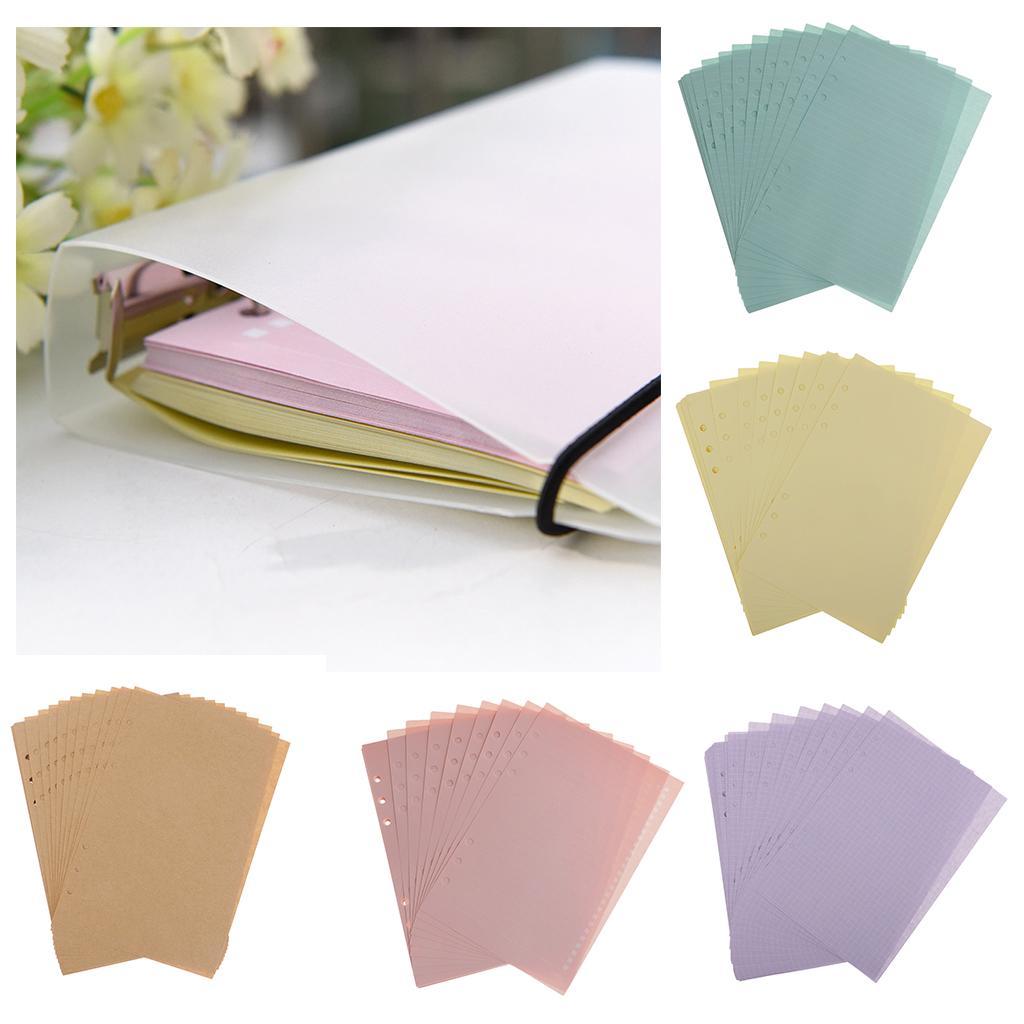 40 Sheets A5/A6 6 Holes Binder Diary Notebook Planner Loose Leaf Filler Inner Refill Paper for Office School Stationery