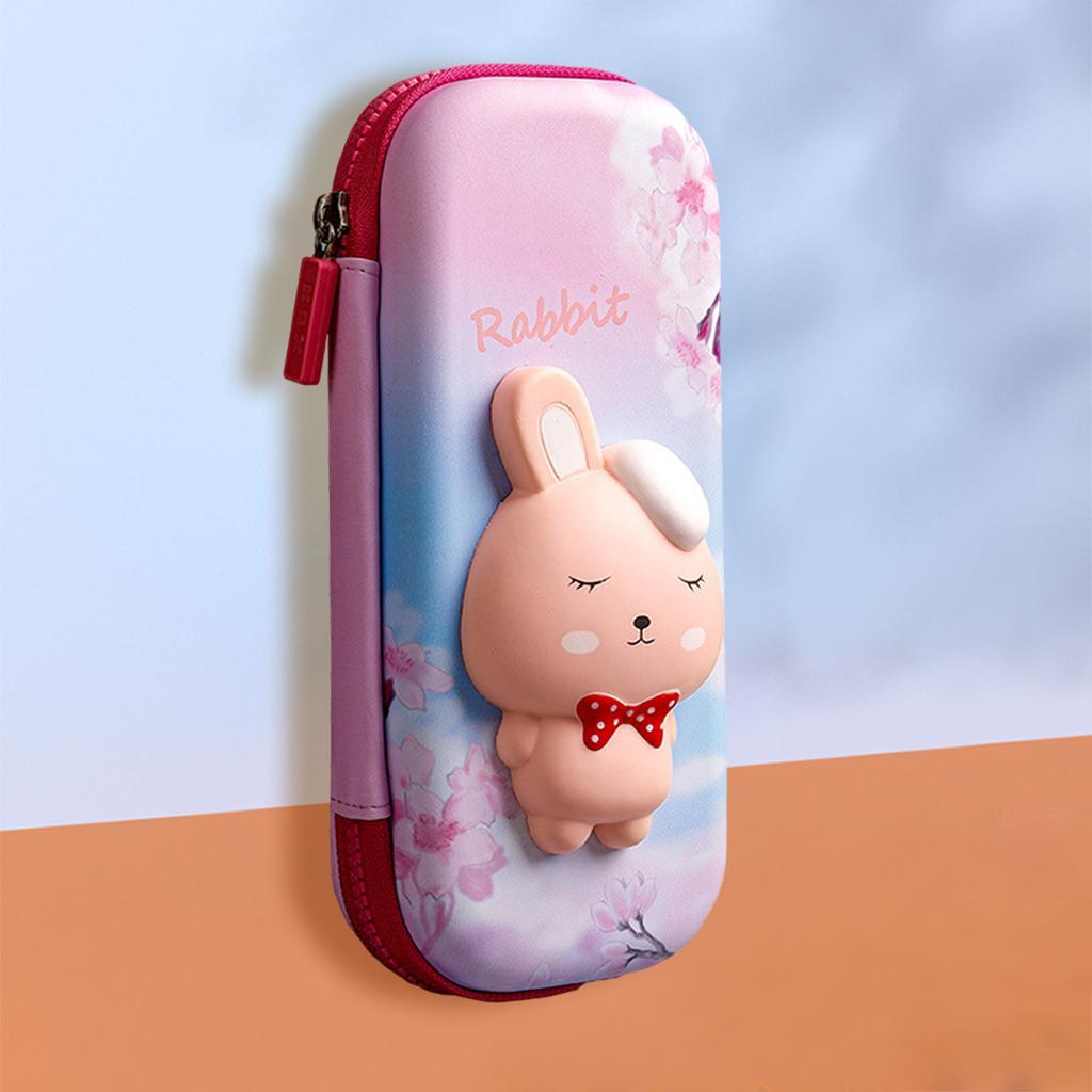 3D Decompression Pencil Case Large Capacity for School  Pink