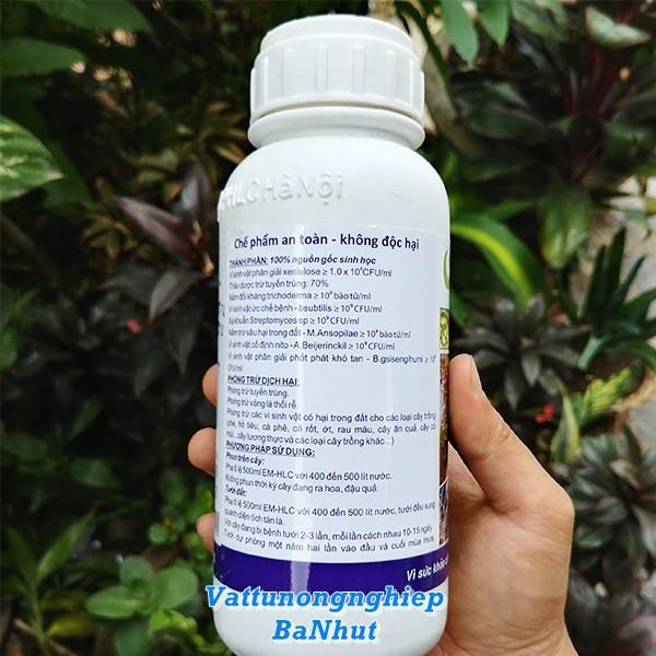 Chế Phẩm EM - HLC Chai 500ml Đặc Trừ Tuyến Trùng - Đặc Trừ Vàng Lá Thối Rễ, Phòng Trừ Tuyến Trùng Rễ Hại Cây Trồng