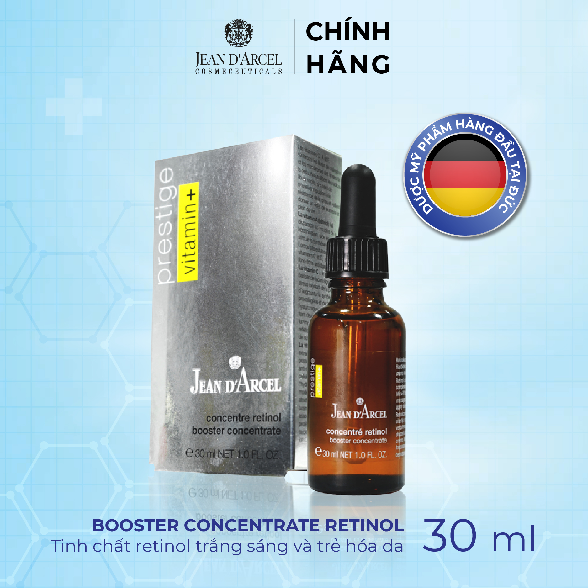 J181 Tinh chất Retinol trắng sáng và trẻ hóa da - Concentre Retinol Booster Concentrate  30ml - Jean d'Arcel