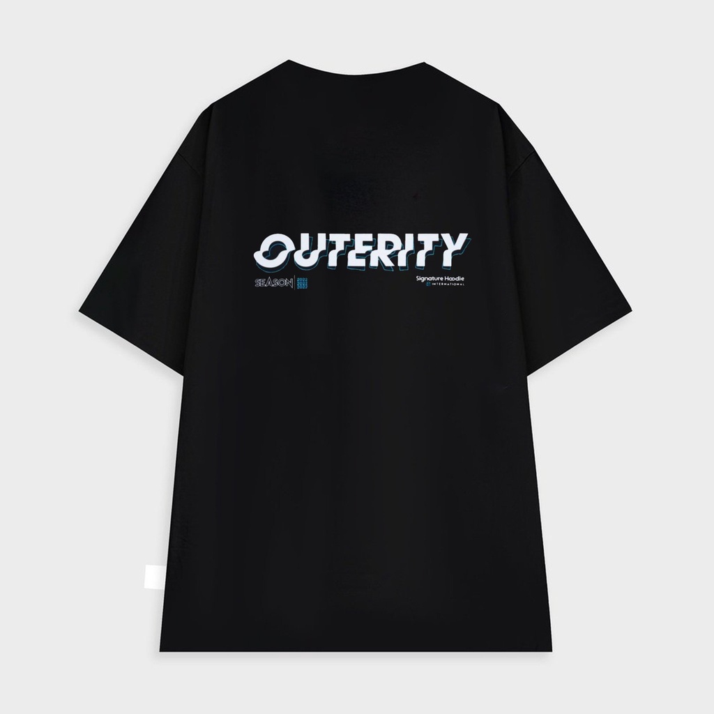 Áo thun nam nữ SAM CLO tay lỡ form rộng Unisex mềm mại, thoáng mát mặc cặp, nhóm in chữ OUTERITY SS2022 - 100% COTTON