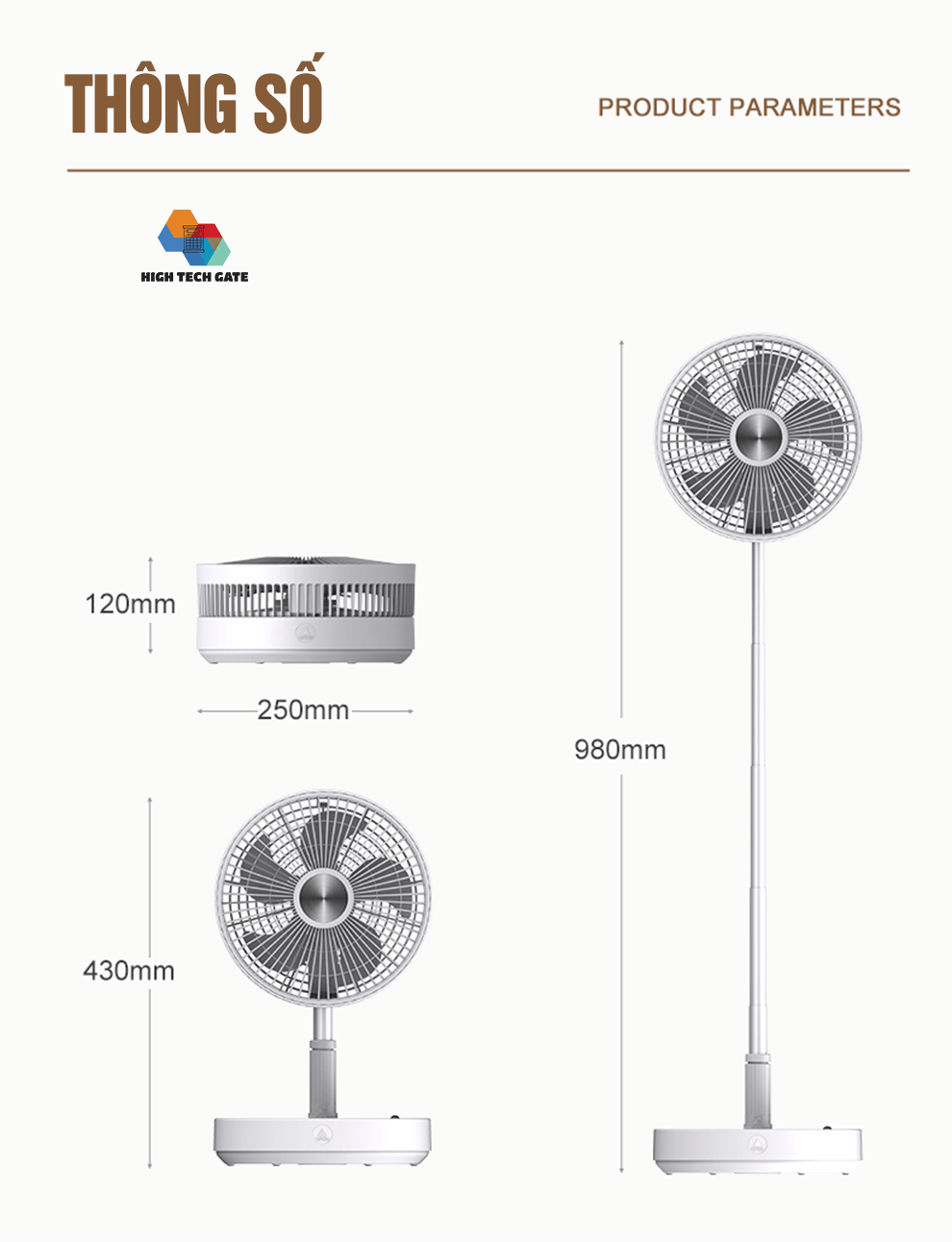 Quạt đứng tích điện P2000 thông minh không dây, điều khiển từ xa có đèn ngủ, gấp gọn lưu trữ tiện lợi, linh hoạt xoay quay tự động, hàng chính hãng