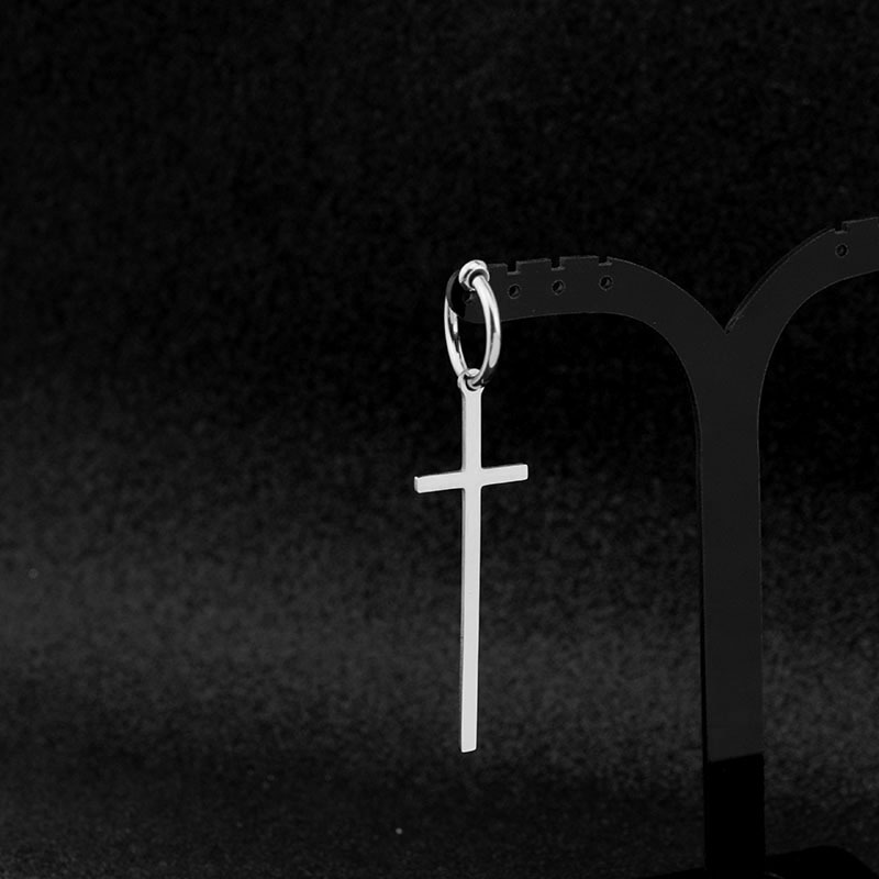 Bông tai chữ thập kẹp vành chất phát ngất