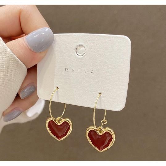 Bông tai, khuyên tai vàng 14k, đính đá, ngọc, phong cách HQ, phù hợp đi chơi, đi học, dự tiêc, quà tặng cho bạn gái