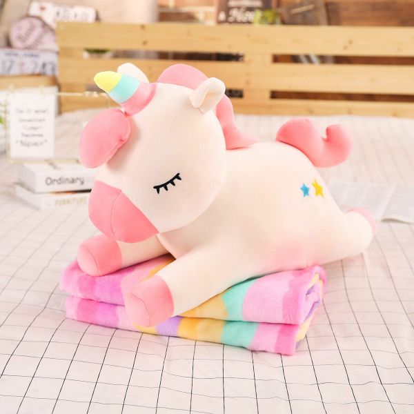 Bộ gối mềm ngủ văn phòng hình kỳ lân trắng