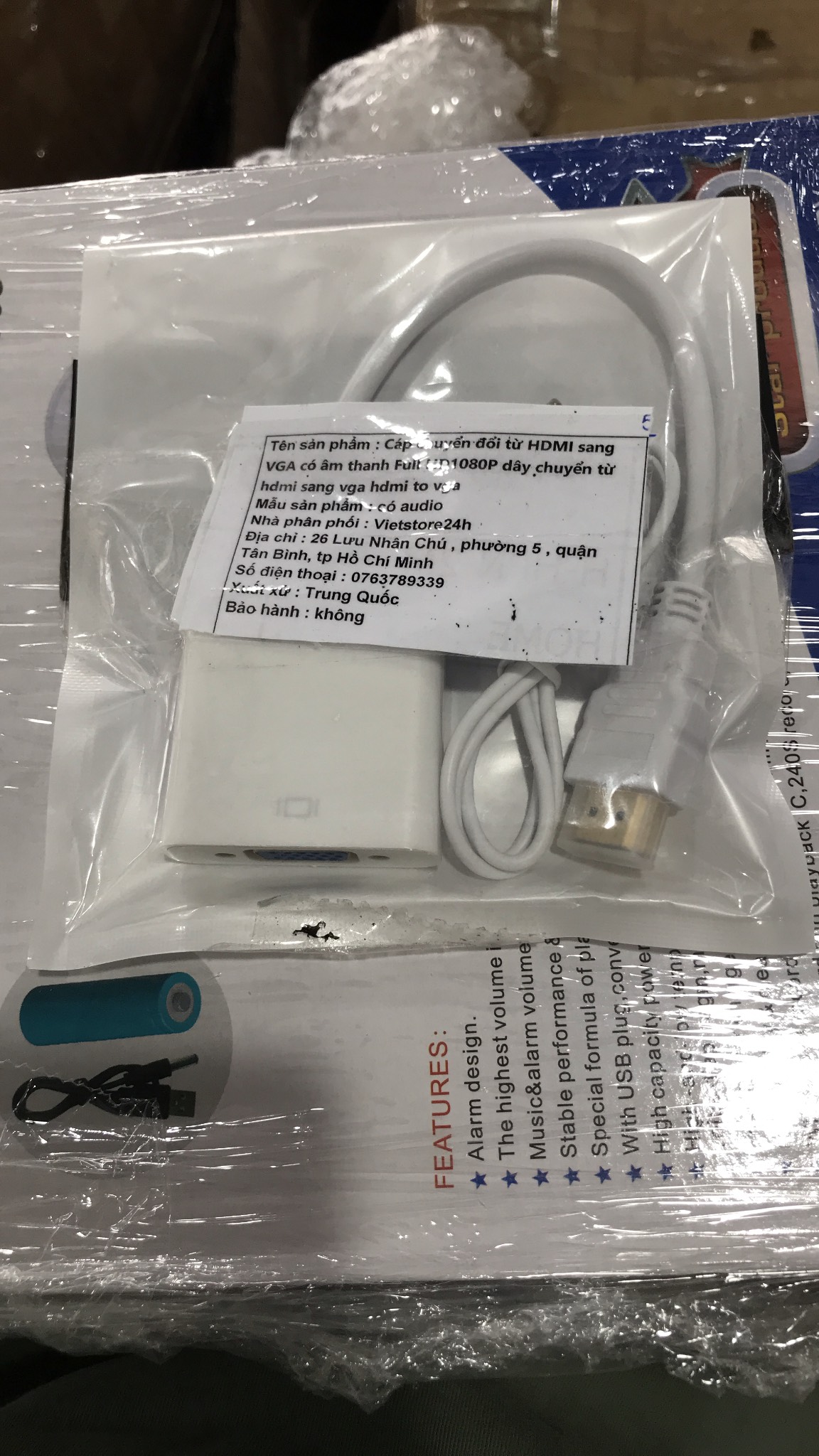 Cáp chuyển đổi HDMI sang VGA, HDMI to VGA có âm thanh