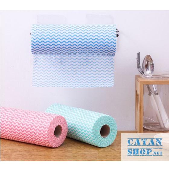 Giấy cuộn đa năng, khăn lau bếp, lau bàn , lau tay có thể giặt và tái sử dụng cuộn 20cm và 25cm dạng sóng màu