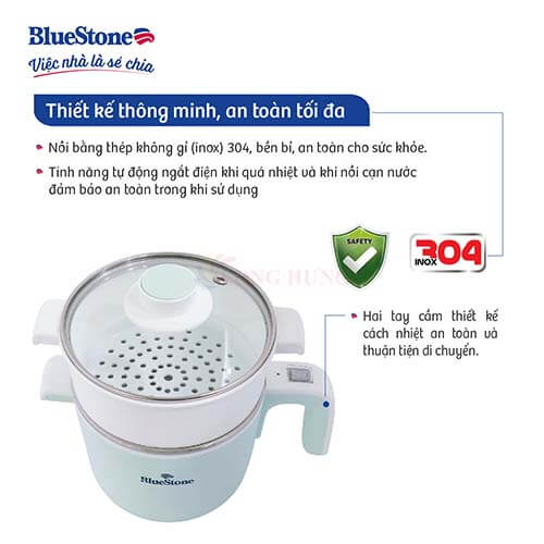 Nồi điện đa năng Bluestone 1.2 lít MPB-7233 - Hàng chính hãng