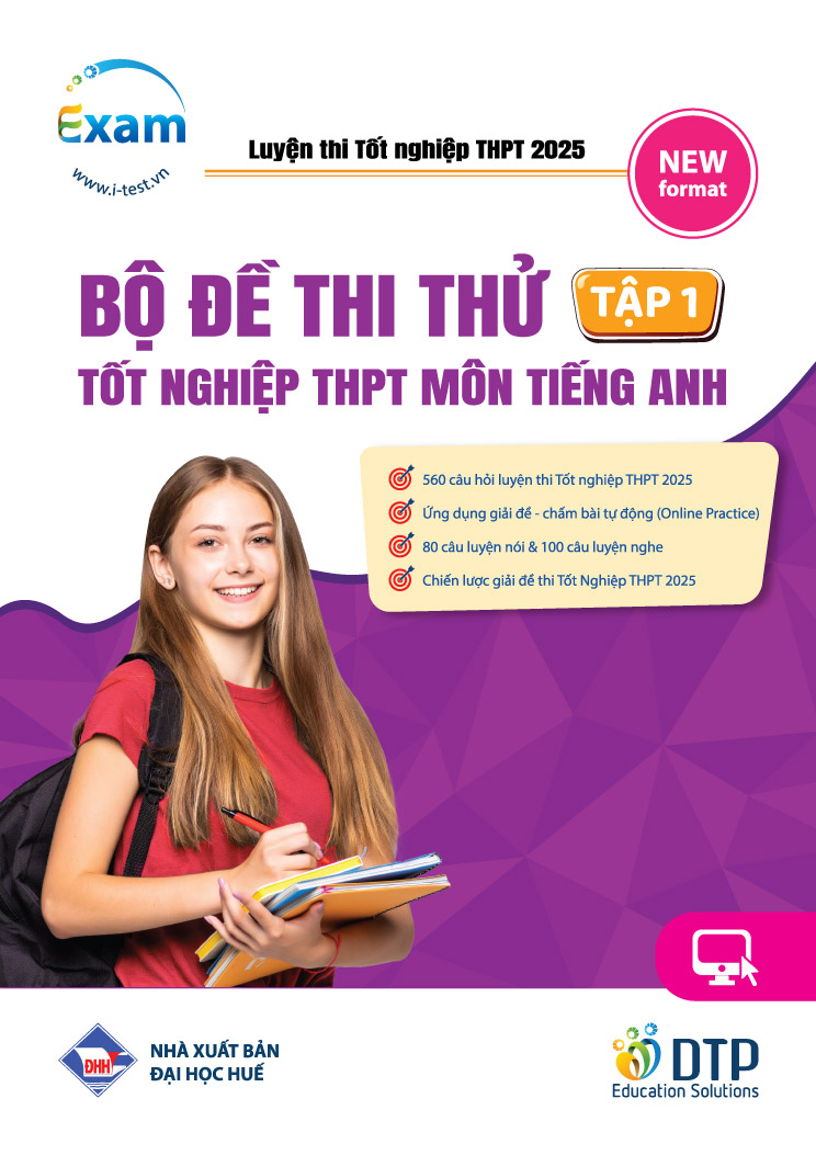 Sách - Dtpbooks - Bộ đề thi thử Tốt nghiệp THPT môn tiếng Anh 2025