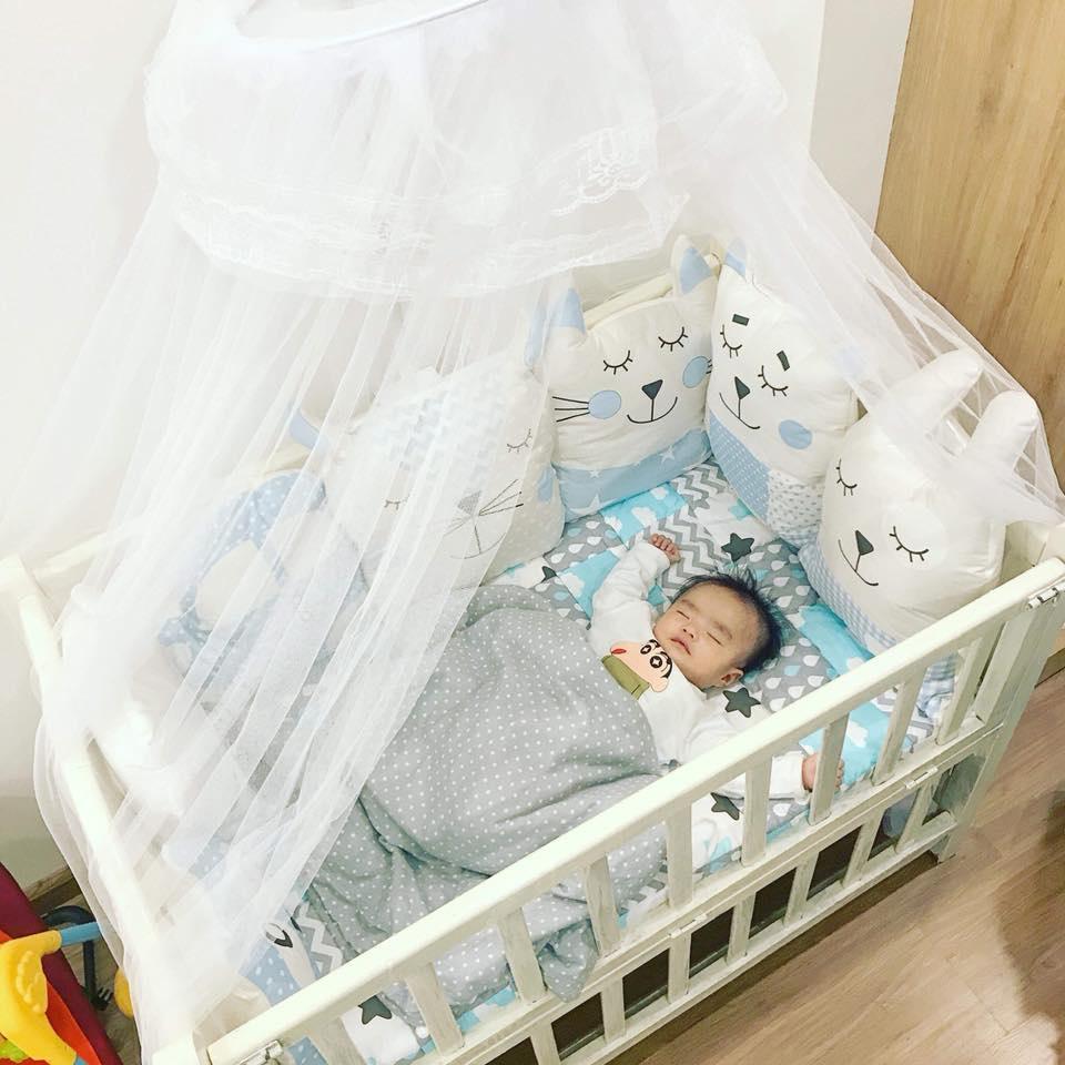 Quây cũi vải hình con thú cho bé RUNA KIDS -  Chất liệu Cotton cao cấp, giúp hạn chế va đập, bảo vệ an toàn cho bé