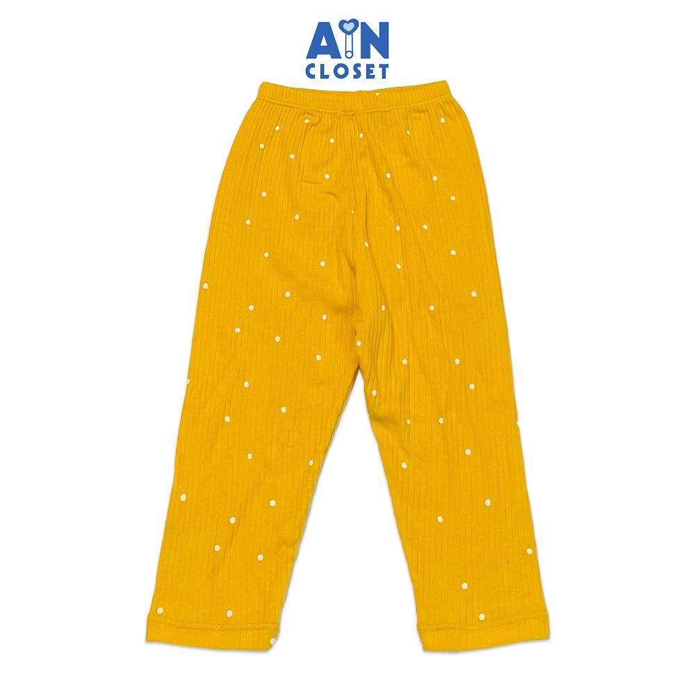 Quần Legging dài bé gái họa tiết Bi Vàng thun gân - AICDBG5IWCLB - AIN Closet