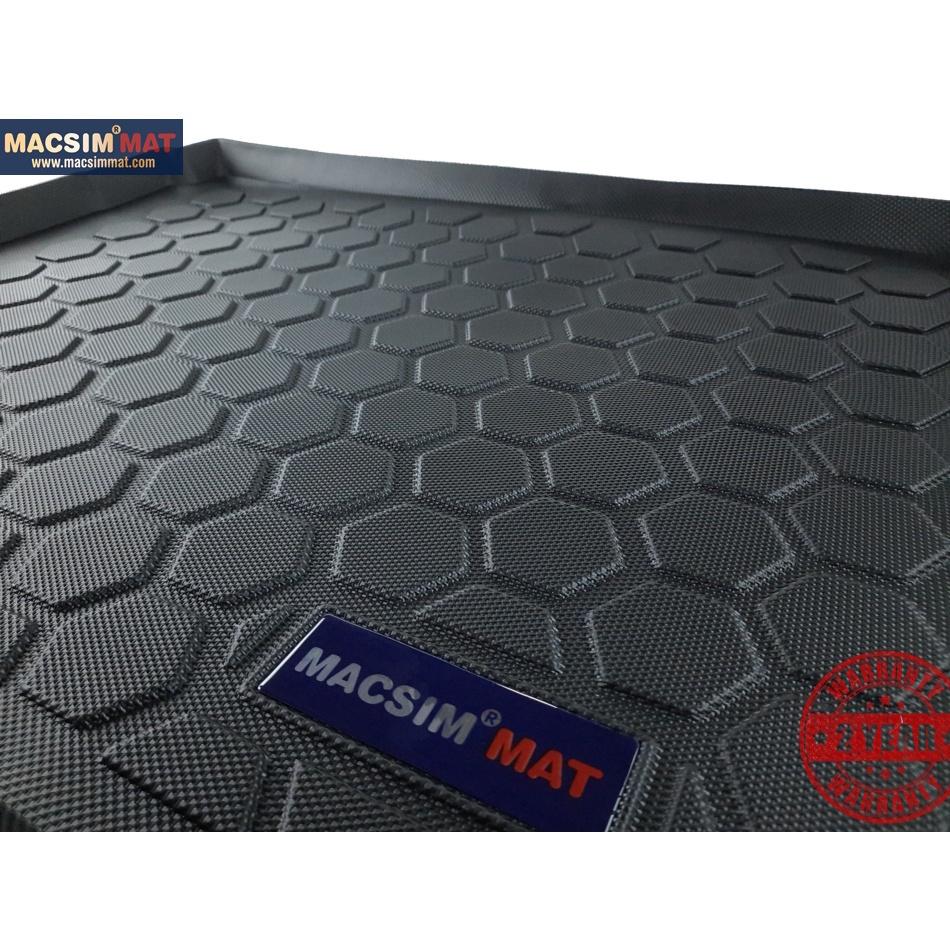 Thảm lót cốp xe ô tô Peugeot 3008 2013-2015 nhãn hiệu Macsim chất liệu TPV cao cấp màu đen